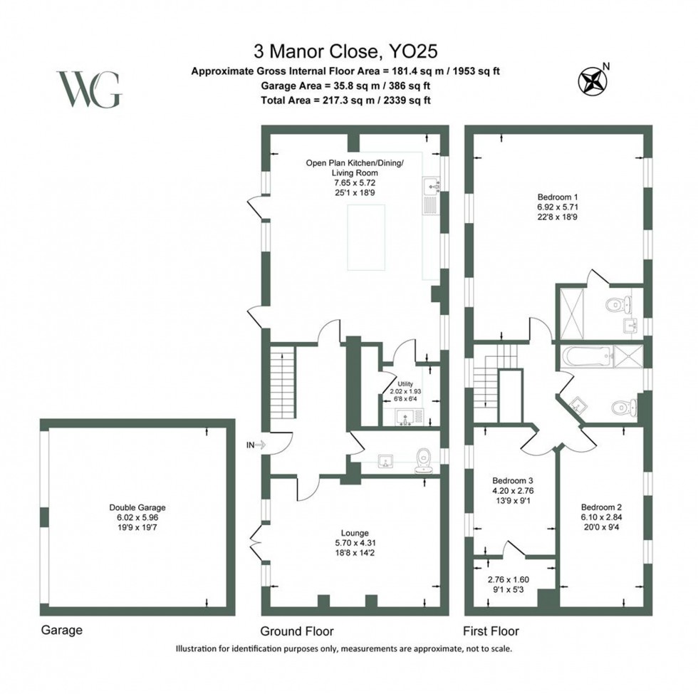 Floorplan for Manor Close, Cranswick, YO25
