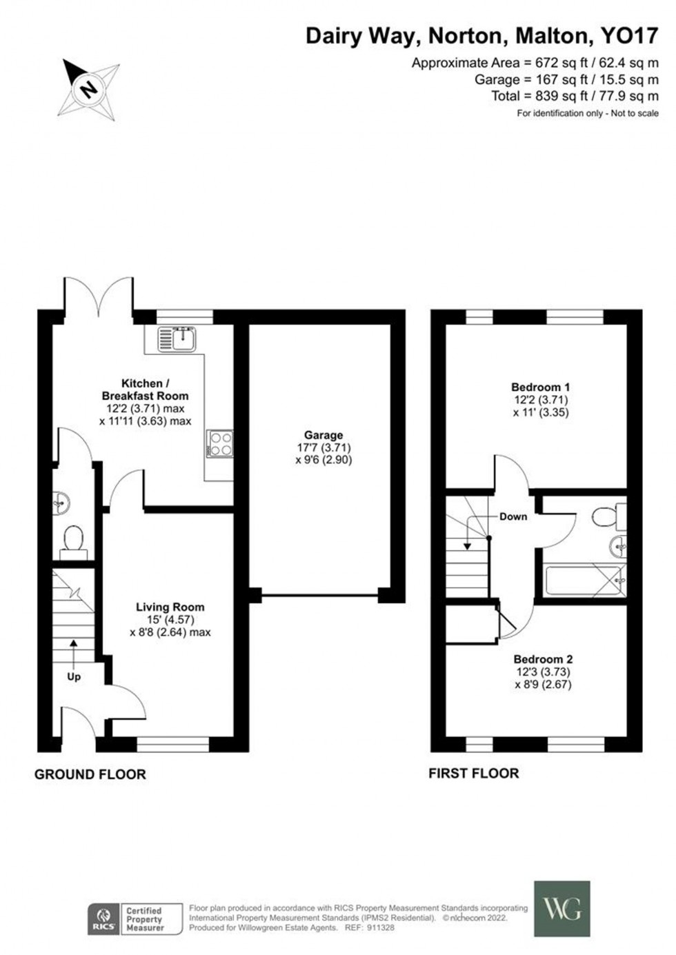 Floorplan for Dairy Way, Norton, YO17