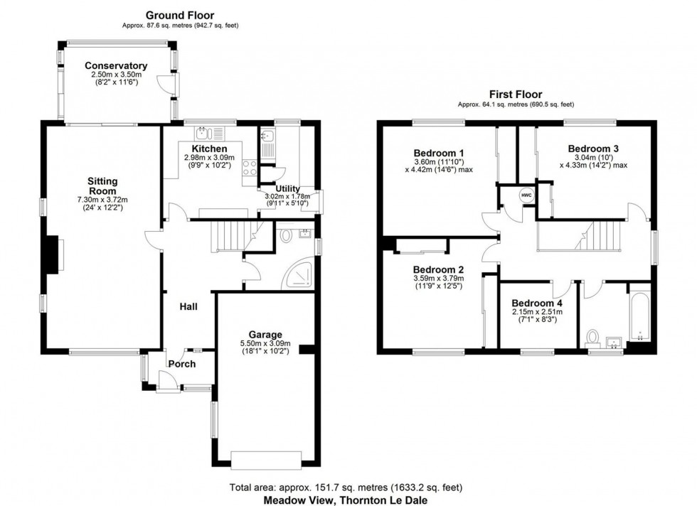 Floorplan for Church Lane, Thornton-Le-Dale, YO18